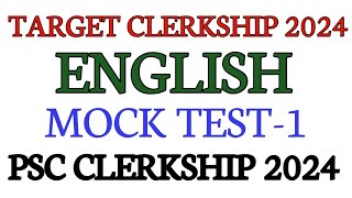 WBPSC CLERKSHIP 2024 ENGLISH MOCK TEST 1 WBPSC CLERKSHIP 2024 ENGLISH PRACTICE SETMISC CLERKSHIP [upl. by Goldia30]