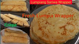 Paano Gumawa ng Lumpiang Sariwa Wrapper  Fresh Lumpia Wrapper recipe  Crepe  Homemade foods atbp [upl. by Fabri]