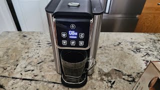 Hot amp Iced Coffee Maker Single Serve Coffee Maker for K Cup and Grounds 614 Oz Brew Sizes [upl. by Nomi]