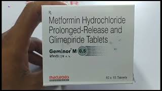 Geminor M 05 Tablet  Metformin Hydrochloride and Glimepiride Tablet  Geminor M 05mg Tablet Uses [upl. by Anais]