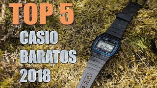 TOP 5  MEJORES RELOJES CASIO BARATOS DE 2018 [upl. by Bartley]