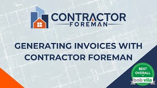 Generating Invoices with Contractor Forema [upl. by Arimahs880]