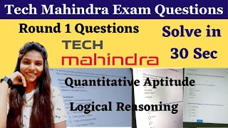 Tech Mahindra Questions  Tech Mahindra Round 1 questions techmahindraquestions aptitudequestion [upl. by Aerdnna580]