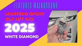 2025 Mitsubishi Montero Sport GLX MT 4X2 White Diamond  FEATURES WALKAROUND [upl. by Assetal612]