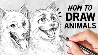 How to draw ANIMALS  Drawing Tutorial  Drawlikeasir [upl. by Gleason410]