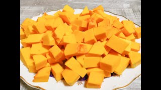 How To Cut Kabocha Squash  Easy and fast Way to Cut Squash [upl. by Ursuline]