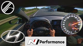 Hyundai i30 N Fastback 275 PS Top Speed Drive On German Autobahn A2 No Speed Limit [upl. by Redienhcs425]