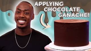 Covering a Cake Chocolate Ganache Tutorial [upl. by Asilehc169]