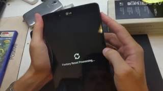 LG V490 tab tablet  HARD RESET  factory settings [upl. by Nnyliram681]