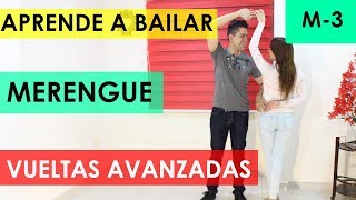 COMO BAILAR MERENGUE  VUELTAS AVANZADAS [upl. by Yrhcaz]