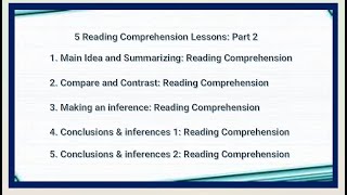 5 Reading Comprehension Lessons for Learning English Part 2 [upl. by Kohl]