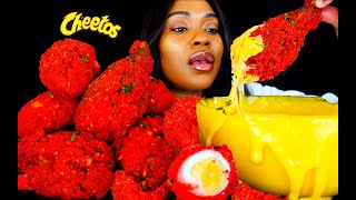 ASMR MUKBANG CHEESY HOT CHEETOS FRIED CHICKEN FRIED BOILED EGG COOKING amp EATING SOUNDS  ASMR EATING [upl. by Ordnajela]