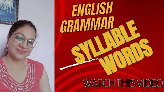 Syllables English learning Elga Topic open syllable and closed syllable [upl. by Nihsfa699]