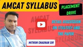 AMCAT SYLLABUS in Detail  Strategy for Preparation  Placement Drive via AMCAT  Mithun Sir [upl. by Zilvia654]