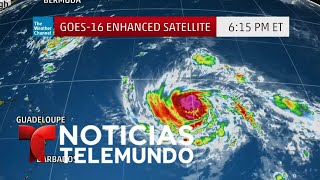 EN VIVO Imágenes satelitales de la trayectoria del huracán Irma  Noticiero  Noticias Telemundo [upl. by Stern977]