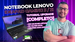 Notebook Lenovo Ideapad Gaming 3  3i  Upgrade Tutorial  AMD Ryzen Ryzen 7 5800H e Intel i511300H [upl. by Everett559]