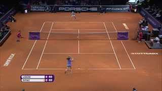 Sabine Lisicki GER vs Zarina Diyas KAZ  22 April 2015 Porsche Tennis Grand Prix [upl. by Laris]