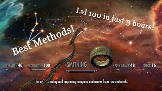 Skyrim Smithing Level 100 guide Get to Level 100 Fast [upl. by Netsriik]