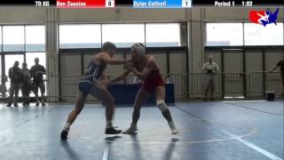 Ben Cousins vs Dylan Cottrell at 2013 Junior Nationals  FILA  GR [upl. by Aniar]