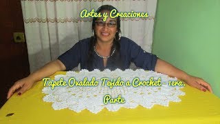 TAPETE OVALADO TEJIDO A CROCHET  1ERA PARTE [upl. by Auqinom299]