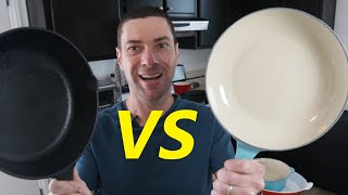 Cast Iron vs Enameled Cast Iron  Which is Better For You [upl. by Cuhp]