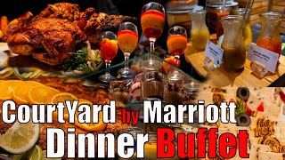 රු3500 කට 5 Star Hotel Dinner Buffet 🥩🧆  Courtyard by Marriott Hotel Dinner Buffet  Dinner Buffet [upl. by Stanly]