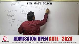 THE GATE COACH GATE 19  Chemical  Mathematics Solutions [upl. by Kilroy3]