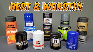 TEN oil filters compared  BEST amp WORST Cutups include WIX KampN AMSOIL Mobil1 more [upl. by Eliak]