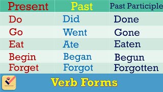 Verb Forms in English  285 most important forms of verbs  PresentPastPast Participle  Part1 [upl. by Auguste692]