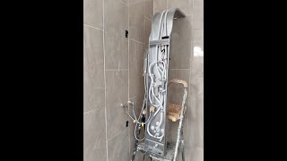 DIY Installing amp Testing Shower Panel Tower System [upl. by Ahsakal]