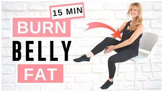 Lose Belly Fat Sitting Down  AB WORKOUT For Women Over 50 [upl. by Notsnarc]