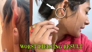 Must watch before getting ear piercing 😖 Upasana kadyan [upl. by Rema586]