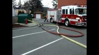 Langford Fire Training  Relay Pump Connectionwmv [upl. by Zitella]