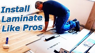 How To Install Laminate Flooring For Beginners DIY [upl. by Siddra205]