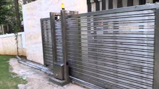 Motorized Telescopic Gates by Jaya Automation Mumbai [upl. by Yrrep]