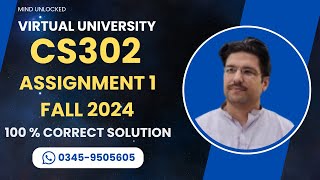 CS302 Assignment 1 solution Fall 2024  CS302 Assignment 1 correct solution [upl. by Ailemor893]