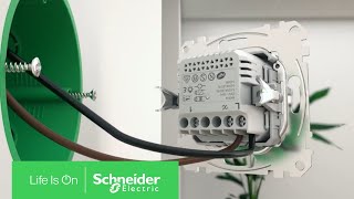 Rotary Dimmer Installation  Forgatógombos fényerőszabályzó telepítése  Schneider Electric [upl. by Limaa850]