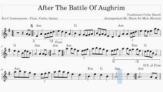 After the Battle of Aughrim March  Celtic  Play Along for C Instruments [upl. by Norehc985]