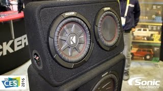 Kicker New PreBuilt Subwoofer Enclosures  CES 2016 [upl. by Silsby]