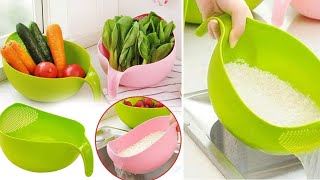 DDecora Water Strainer or Washer Bowl for Rice Vegetable amp Fruits Pack of 1 Rice Bowl [upl. by Ludie623]