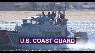 USCOAST GUARD MERRIMACK RIVER MOTOR LIFE BOATS SURF TRAINING [upl. by Elay798]