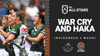 NRL All Stars 2022  War Cry v Haka  NRLW [upl. by Idnor89]