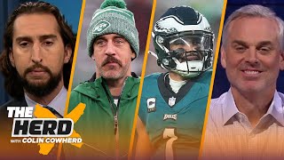 Aaron Rodgers ‘wants to play’ Should Eagles be concerned by losing streak  NFL  THE HERD [upl. by Nollaf]