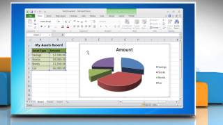 How to Data Labels in a Pie chart in Excel 2010 [upl. by Kilam]