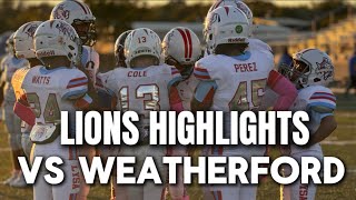 Castleberry Lions Highlights vs Weatherford [upl. by Melvina]