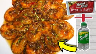 HOW TO COOK BUTTERED SHRIMP WITH OYSTER SAUCE amp SPRITE  THE BEST SEAFOOD RECIPE [upl. by Yorled533]