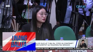 Suspended Mayor Alice Guo at 7 iba pa cited in contempt dahil hindi na naman  Unang Balita [upl. by Misaq]