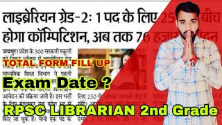 Rajasthan 2nd grade Librarian Total Form Fill up 2024  RPSC Librarian 2nd Grade Exam Date Declared [upl. by Esilegna]