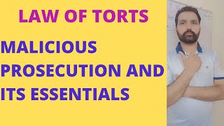 MALICIOUS PROSECUTIONLAW OF TORTS [upl. by Licastro]