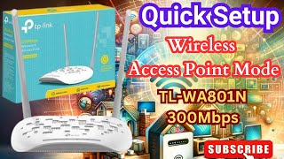 How to Setup TPLink TLWA801N 300Mbps Wireless Access Point  UrduHindi [upl. by Aihsik]